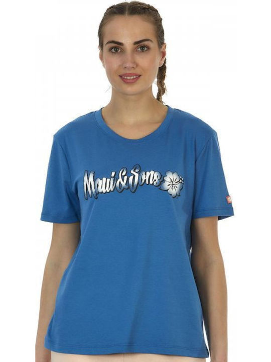 Maui & Sons Lase Women's T-shirt Deep Water - Image 4