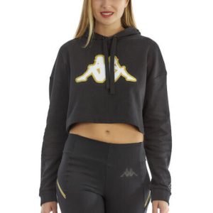 Kappa Women's Cropped Hooded Sweatshirt Black