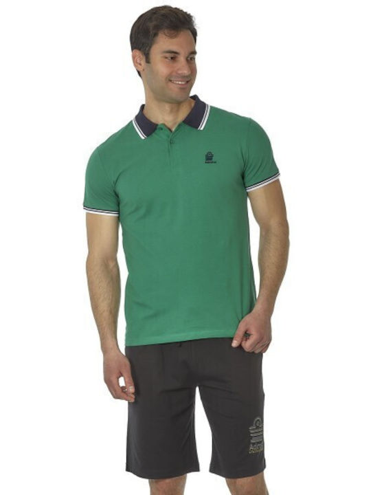 Admiral Polo Short Sleeve Blouse Green Pine